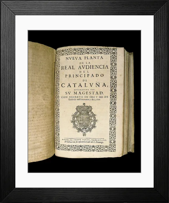 Framed Print : Spain. Kingdom of Philipe V. Nueva Planta Decrees (1716). SPAIN. Barcelona. Barcelona University Library. AISA / Everett Collection**US SALES ONLY** Framed Print : Spain. Kingdom of Philipe V. Nueva Planta Decrees (1716). SPAIN. Barcelona. Barcelona University Library. AISA / Everett Collection**US SALES ONLY**