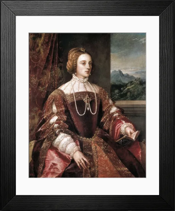 Framed Print : TTITIA, Tiziano Vecello, also called (1490-1576). Portrait of the Empress Isabella of Portugal. 1548. Renaissance art. Cinquecento. Oil on canvas. SPAIN. Madrid. Prado Museum Framed Print : TTITIA, Tiziano Vecello, also called (1490-1576). Portrait of the Empress Isabella of Portugal. 1548. Renaissance art. Cinquecento. Oil on canvas. SPAIN. Madrid. Prado Museum