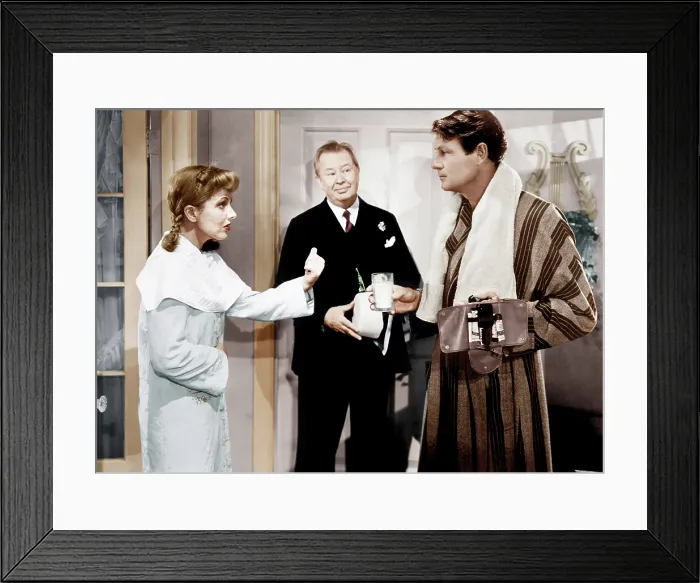 Framed Print : THE MORE THE MERRIER, from left: Jean Arthur, Charles Coburn, Joel McCrea, 1943 Framed Print : THE MORE THE MERRIER, from left: Jean Arthur, Charles Coburn, Joel McCrea, 1943