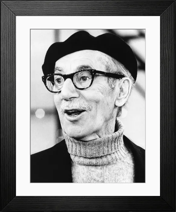 Framed Print : Comedian Groucho Marx at a press conference in May 1972. He was discussing the one-man show, AN EVENING WITH GROUCHO at Carnegie Hall on May 20, 1972. (CSU_2015_11_1480)