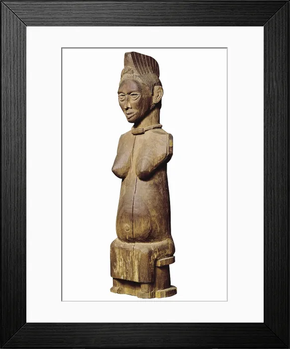 Framed Print : Dame from Brass. African art. Sculpture on wood. UNITED STATES OF AMERICA. Philadelphia. University of Pennsylvania Museum of Archaeology and Anthropology. Proc: NIGERIA