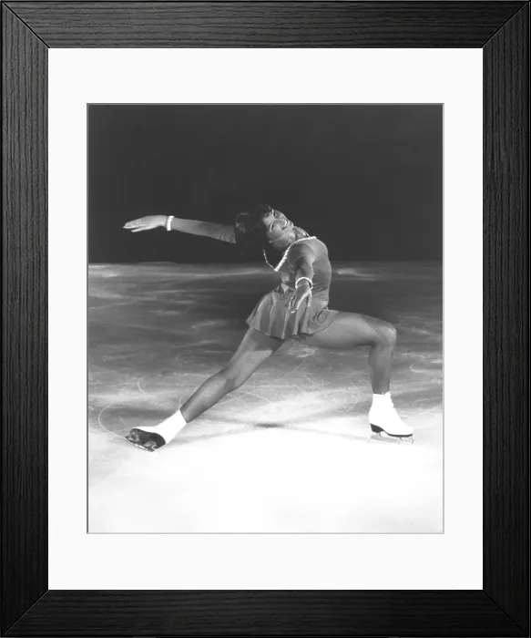 Framed Print : Dorothy Hamill, star skater, performs a Ina Bauer move. 1976 Olympic Gold Medalist skated in ICE CAPADES from 1977-84. (CSU_2015_11_1461)