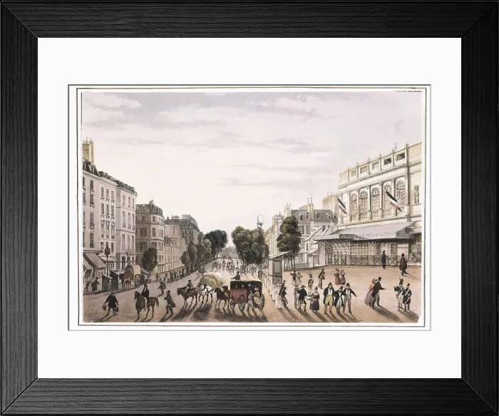 Framed Print : Paris. Street. Engraving. SPAIN. Madrid. National Library. AISA / Everett Collection**US SALES ONLY** Framed Print : Paris. Street. Engraving. SPAIN. Madrid. National Library. AISA / Everett Collection**US SALES ONLY**