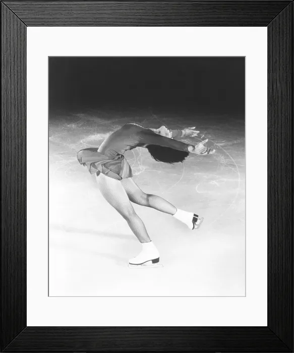 Framed Print : Dorothy Hamill, star skater, performs a layback spin. 1976 Olympic Gold Medalist skated in ICE CAPADES from 1977-84. (CSU_2015_11_1462)