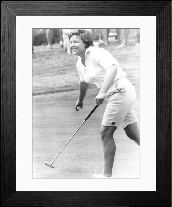 Framed Print : Shelley Lee Hamlin burst onto the golf scene at age 17. Aug. 8, 1966. Her score of a score of 70 won her medalist honors in the 36 hole qualifier for the U.S
