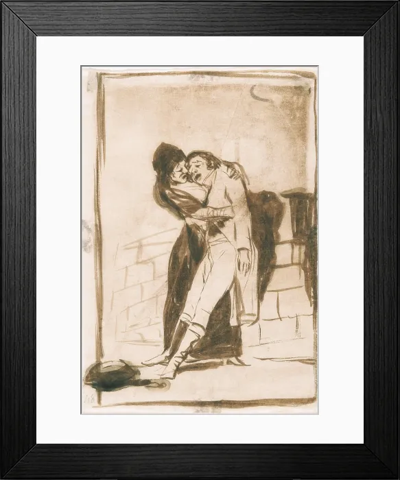 Framed Print : GOYA Y LUCIENTES, Francisco de (1746-1828). Love and Death. 1797-1798. Second preparatory drawing for plate 10 of 'Los Caprichos'. Drawing. SPAIN. Madrid. Prado Museum Framed Print : GOYA Y LUCIENTES, Francisco de (1746-1828). Love and Death. 1797-1798. Second preparatory drawing for plate 10 of 'Los Caprichos'. Drawing. SPAIN. Madrid. Prado Museum