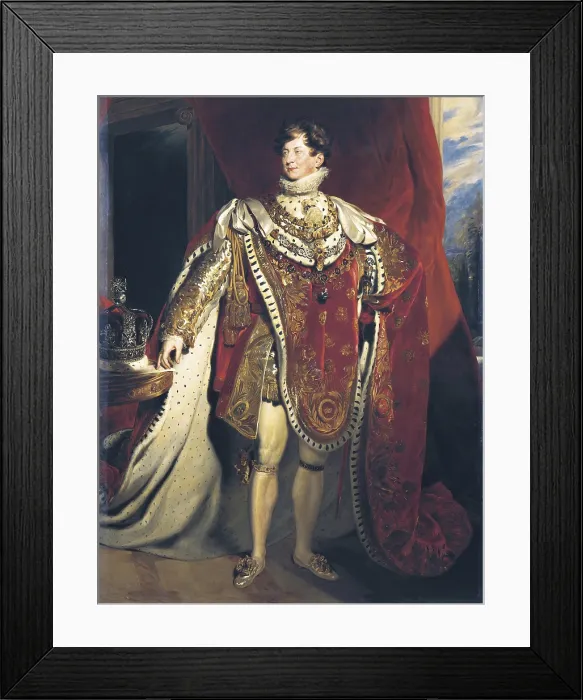 Framed Print : HEALY, George (1813-1894). George IV, King of England. 1844. After a portrait by Sir Thomas Lawrence. Oil on canvas. FRANCE. Versailles. National Museum of Versailles