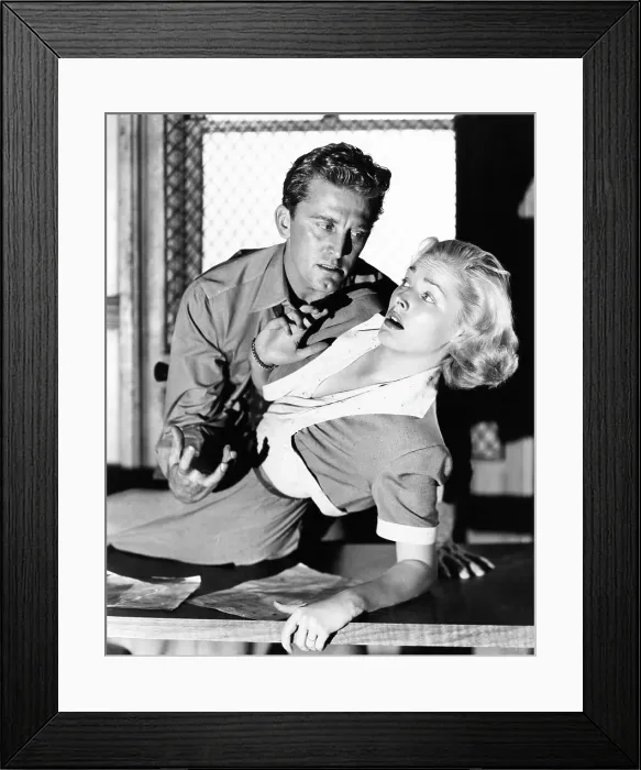 Framed Print : DETECTIVE STORY, from left, Kirk Douglas, Eleanor Parker, 1951
