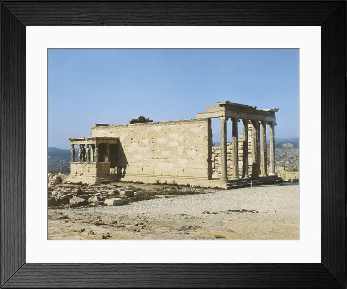 Framed Print : Erechtheion. 421 -414 BC. GREECE. ATTICA. Athens. Acropolis. Erechtheum or Erecththeion. Classical Greek art. Architecture. AISA / Everett Collection**US SALES ONLY**