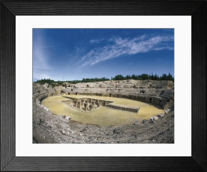Framed Print : SPAIN. ANDALUSIA. SEVILLA. Santiponce. Italica. Amphitheatre (2nd c.). Roman art. Early Empire. Architecture. AISA / Everett Collection**US SALES ONLY**