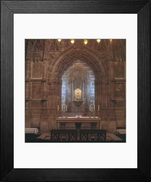 Framed Print : SPAIN. Valencia. Cathedral. Holy Grial Chapel, commissioned by bishop Vidal de Blances (15th c.). Gothic art. Architecture. AISA / Everett Collection**US SALES ONLY**