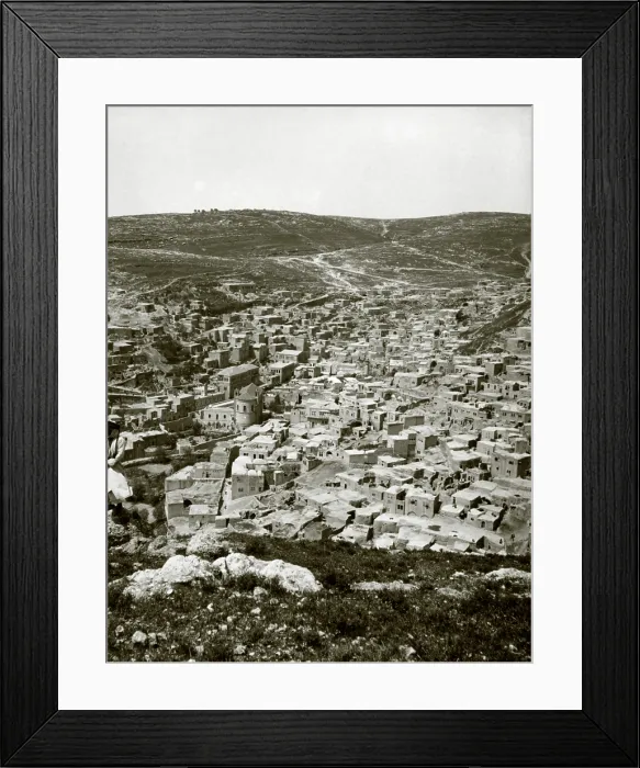 Framed Print : Town of Es Salt, ancient Jabesh-Gilead, Jordan, circa 1920