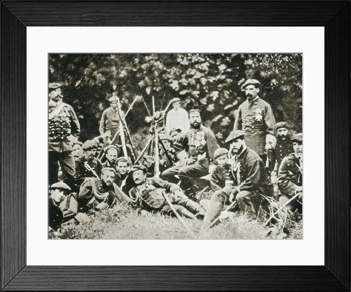 Framed Print : Spain. Third Carlist War. Carlos VII and his general staff. SPAIN. Sangesa. Carlist Circle. AISA / Everett Collection**US SALES ONLY**