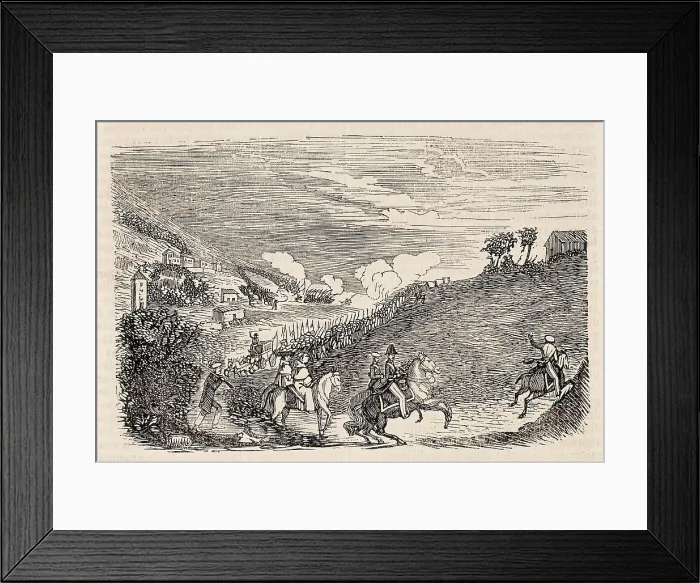 Framed Print : Spain. First Carlist War. Carlos escaping to France. Litography. SPAIN. Madrid. National Library. AISA / Everett Collection**US SALES ONLY**