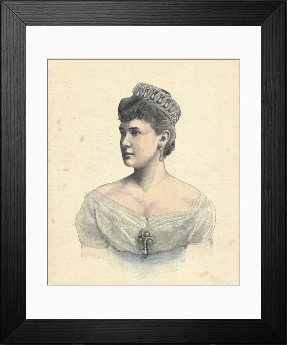 Framed Print : Russia. Grand Duchess Maria Pavlovna of Russia (1892). Engraving. Coleccin Gasca / AISA / Everett Collection (157118)**US SALES ONLY**