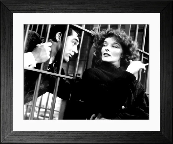 Framed Print : BRINGING UP BABY, Cary Grant, Katharine Hepburn, 1938