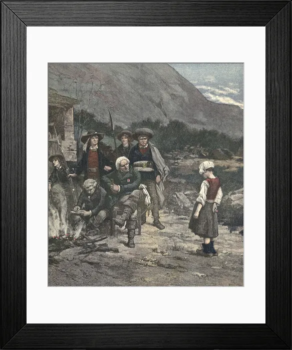 Framed Print : The young patriotillustration by De Champ-Renaud. Engraving. Coleccin Gasca / AISA / Everett Collection (157116)**US SALES ONLY** Framed Print : The young patriotillustration by De Champ-Renaud. Engraving. Coleccin Gasca / AISA / Everett Collection (157116)**US SALES ONLY**