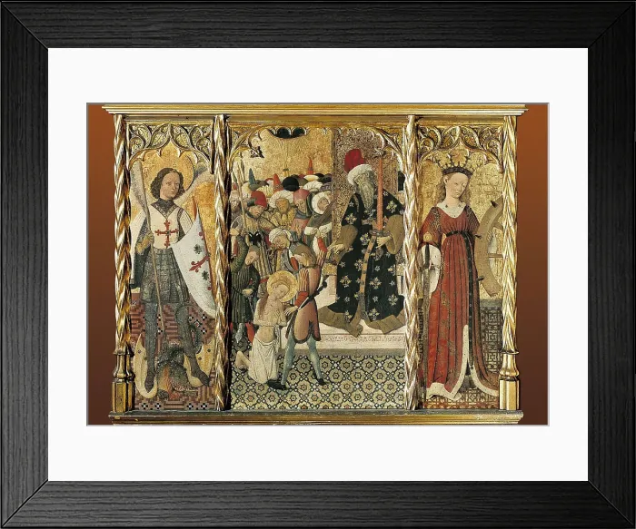 Framed Print : MARTORELL, Bernat ( -1452). Altarpiece of St. ca. 1450. Gothic art. Tempera on wood. SPAIN. Barcelona. National Art Museum of Catalonia. AISA / Everett Collection**US SALES ONLY** Framed Print : MARTORELL, Bernat ( -1452). Altarpiece of St. ca. 1450. Gothic art. Tempera on wood. SPAIN. Barcelona. National Art Museum of Catalonia. AISA / Everett Collection**US SALES ONLY**