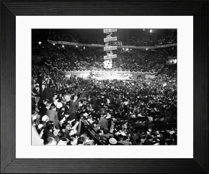 Framed Print : Communist Party Nominating Convention. Gathered in Madison Square Garden, they nominated Earl Browder for President, and James W. Ford for Vice President
