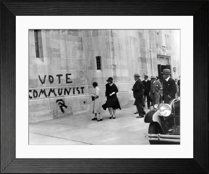 Framed Print : VOTE COMMUNIST is painted on the Church of Heavenly Rest on Fifth Ave. and 90th Street Framed Print : VOTE COMMUNIST is painted on the Church of Heavenly Rest on Fifth Ave. and 90th Street
