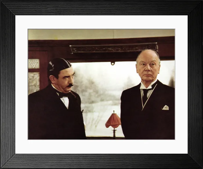 Framed Print : MURDER ON THE ORIENT EXPRESS, Albert Finney, John Gielgud, 1974 Framed Print : MURDER ON THE ORIENT EXPRESS, Albert Finney, John Gielgud, 1974
