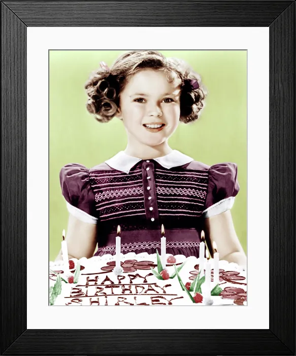 Framed Print : JUST AROUND THE CORNER, Shirley Temple celebrates her birthday, on set, 1938. 20th Century-Fox Film Corporation, TM & Copyright / courtesy Everett Collection Framed Print : JUST AROUND THE CORNER, Shirley Temple celebrates her birthday, on set, 1938. 20th Century-Fox Film Corporation, TM & Copyright / courtesy Everett Collection