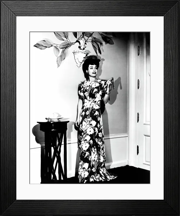 Framed Print : ABOVE SUSPICION, Joan Crawford, in a red and white gown by Irene, 1943