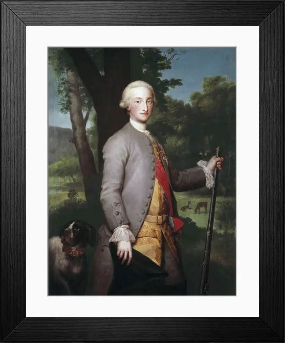 Framed Print : MENGS, Anton Raphael (1728-1779). Charles IV as Prince. 1765. He wears the sash of Saint-Esprit and Saint Jerano, as well as the Toison (Golden Fleece). Neoclassicism Framed Print : MENGS, Anton Raphael (1728-1779). Charles IV as Prince. 1765. He wears the sash of Saint-Esprit and Saint Jerano, as well as the Toison (Golden Fleece). Neoclassicism