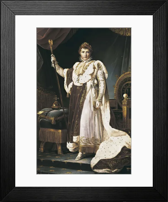 Framed Print : GERARD, Franois (1770-1837); NAPOLEON I Bonaparte (1769-1821). Copy of the portrait by Franois Gerard preserved at the Versailles Palace. Oil on canvas. SPAIN. Madrid. St