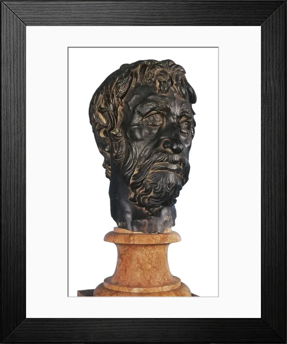Framed Print : DONATELLO, Donato de Betto Bardi, called (1386-1466). Marine deity. 1st half 15th c. Renaissance art. Quattrocento. Florentine school. Sculpture on bronze. ITALY. Florence