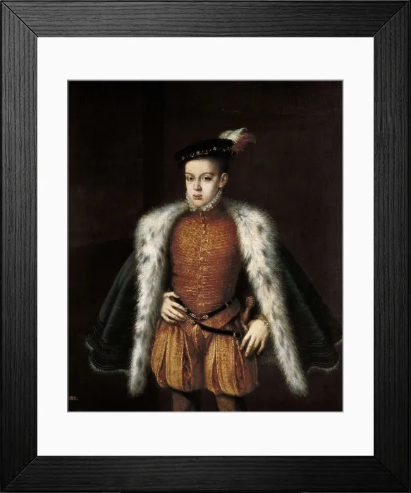 Framed Print : SANCHEZ COELLO, Alonso (1531-1588). Prince Don Carlos. ca. 1557. Oil on canvas. SPAIN. Madrid. Prado Museum. AISA / Everett Collection**US SALES ONLY** Framed Print : SANCHEZ COELLO, Alonso (1531-1588). Prince Don Carlos. ca. 1557. Oil on canvas. SPAIN. Madrid. Prado Museum. AISA / Everett Collection**US SALES ONLY**