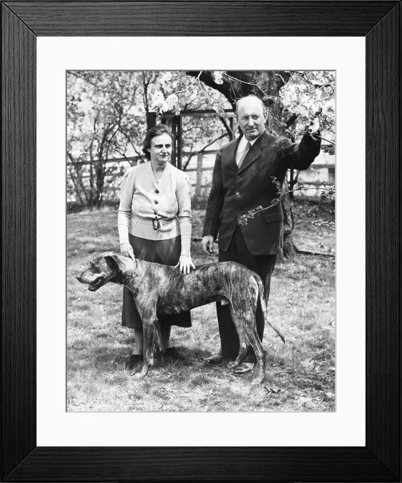 Framed Print : Secretary of the Treasury Henry and Elinor Morgenthau at their Fishkill, N.Y home. May 5, 1937. Morgenthau managed the financing the New Deal and U.S