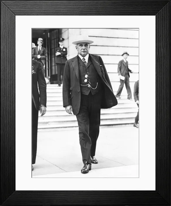 Framed Print : Financier J.P. Morgan Jr. after testifying before the Senate Banking and Currency Committee. May 23, 1933