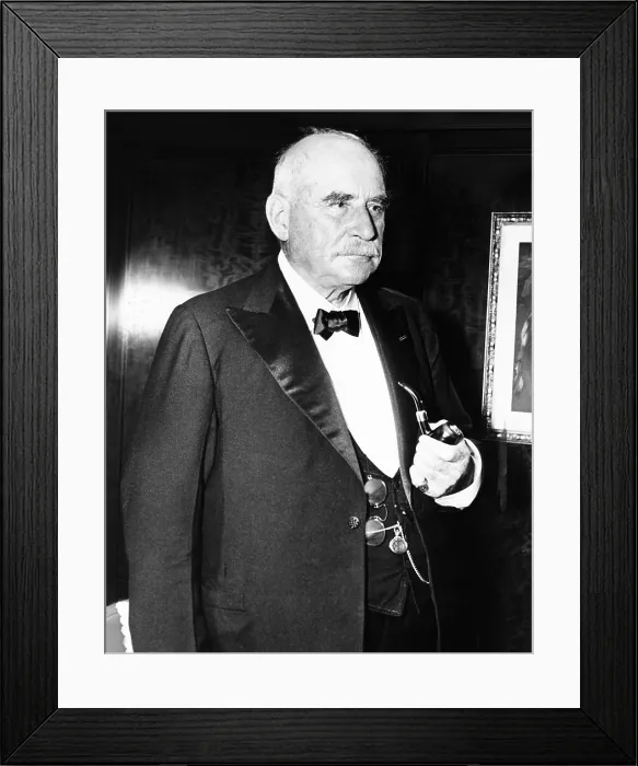 Framed Print : Financier J.P. Morgan Jr. before he sailed for Europe on the Aquitania, July 11, 1936. He was the son of John Pierpont Morgan, Sr. (CSU_2015_11_1498)
