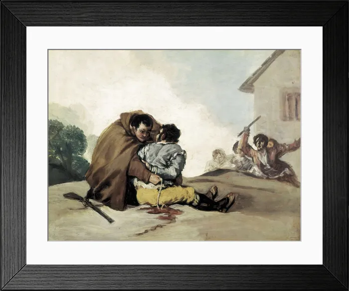 Framed Print : GOYA Y LUCIENTES, Francisco de (1746-1828). Friar Pedro Binds El Maragato with a Rope. 1806-1807. Story told in six paintings. Oil on wood. UNITED STATES OF AMERICA. Chicago