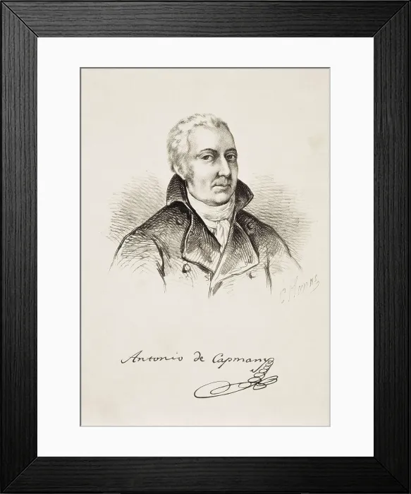 Framed Print : CAPMANY Y DE MONTPALAU, Antonio de (1742-1813). SPAIN. Madrid. National Library. AISA / Everett Collection**US SALES ONLY**