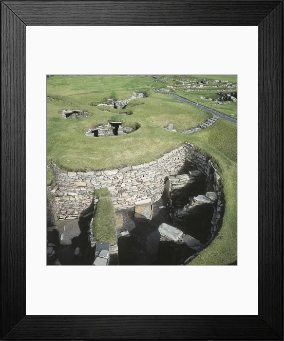 Framed Print : UNITED KINGDOM. SCOTLAND. Jarlshof. Buildings of the Jarlshof archaeological site (2400-1500 BC). Iron Age. ; Bronze Age. Architecture. AISA / Everett Collection**US SALES ONLY**