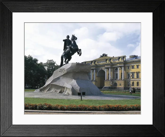 Framed Print : Falconet, Etienne-Maurice (1716-1791). Monument to Peter the Great. 1776-1777. RUSSIA. Saint Petersburg. Rococo. Sculpture on bronze. AISA / Everett Collection**US SALES ONLY**