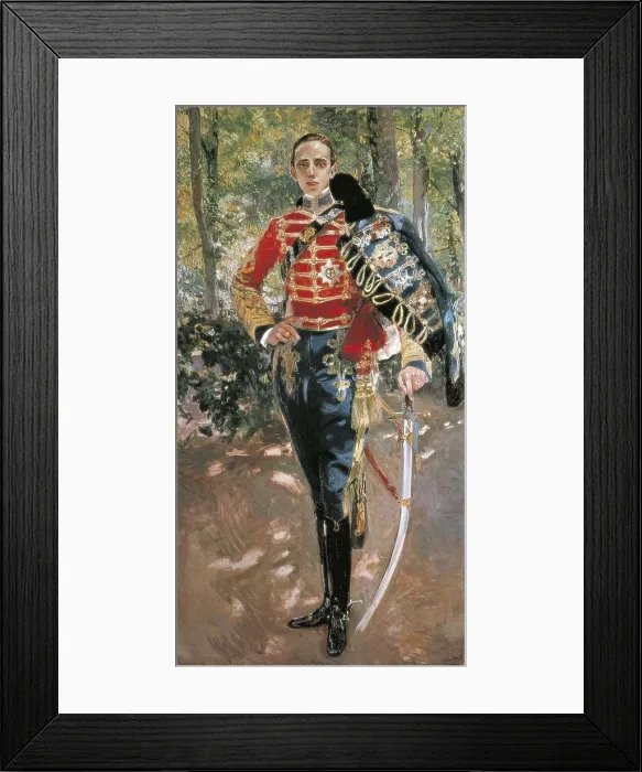 Framed Print : SOROLLA, Joaqun (1863-1923). King Alfonso XIII in Hussar's Uniform. 1907. SPAIN. Madrid. Royal Palace. Impressionism. Oil on canvas. AISA / Everett Collection**US SALES ONLY**