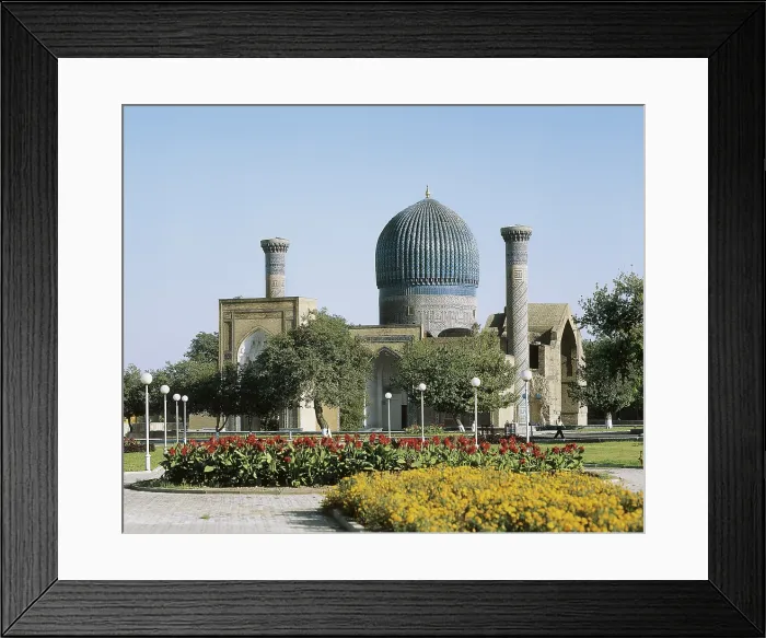 Framed Print : Gur-i Amir Complex. 1403. UZBEKISTAN. SAMARKAND. Samarkand. Complex made up of the Gur Emir's mausoleum, the madrasah and Khanqah, Gur Amir, and the Timur's tomb
