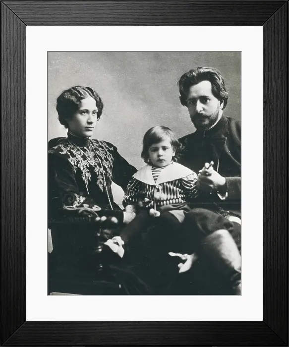 Framed Print : ANDREIEV, Leonid Nikolievich (1871-1919). Portrait of Leonid Andreiev together with Alexandra Veligorskaya and their son Vadim. AISA / Everett Collection**US SALES ONLY** Framed Print : ANDREIEV, Leonid Nikolievich (1871-1919). Portrait of Leonid Andreiev together with Alexandra Veligorskaya and their son Vadim. AISA / Everett Collection**US SALES ONLY**
