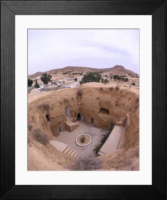 Framed Print : TUNISIA. GABES. Matmata. Berber troglodyte architecture. AISA / Everett Collection**US SALES ONLY**