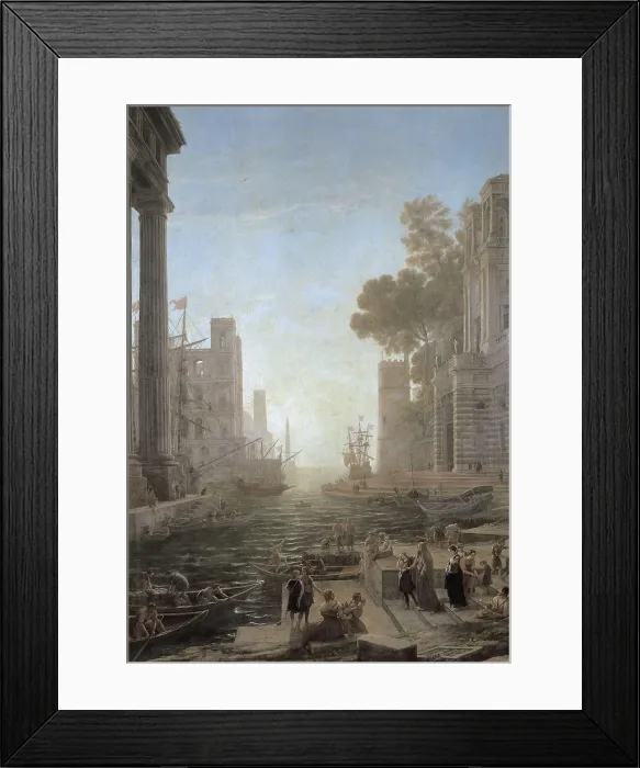 Framed Print : Claude Lorrain (1600-1682). Embarkation of St. ca. 1637 - ca. 1639. Painter of sea and port subjects, encouranging the twilight. Oil on canvas. SPAIN. Madrid. Prado Museum Framed Print : Claude Lorrain (1600-1682). Embarkation of St. ca. 1637 - ca. 1639. Painter of sea and port subjects, encouranging the twilight. Oil on canvas. SPAIN. Madrid. Prado Museum