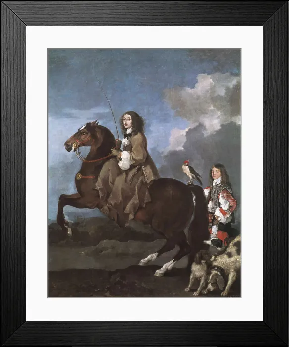 Framed Print : BOURDON, Sbastien (1616-1671). Christina of Sweden on Horseback. 1653. Baroque art. Oil on canvas. SPAIN. Madrid. Prado Museum. AISA / Everett Collection**US SALES ONLY**