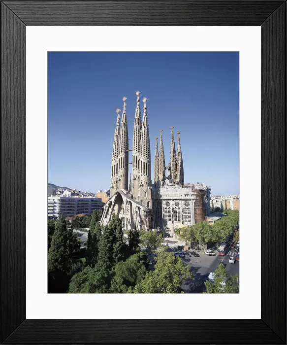 Framed Print : GAUDI i CORNET, Antoni (1852-1926). Sagrada Familia (Expiatory Temple of the Holy Family). 1884-1926. SPAIN. CATALONIA. Barcelona. Expiatory Church of the Holy Family. Modernism