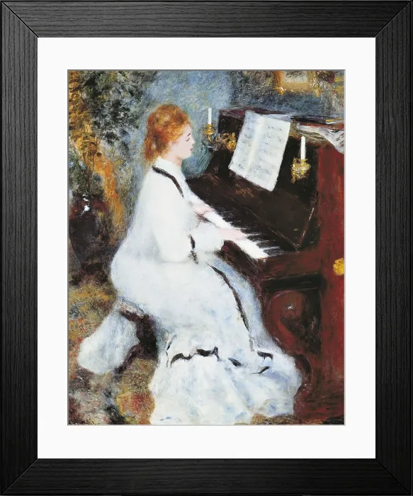 Framed Print : RENOIR, Pierre-Auguste (1841-1919). Woman at the Piano. 1875-1876. Impressionism. Oil on canvas. UNITED STATES OF AMERICA. Chicago. Art Institute of Chicago