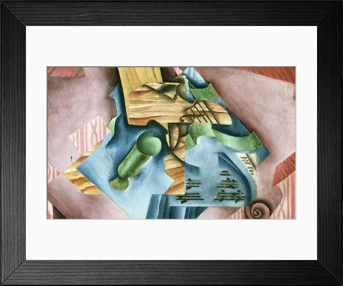 Framed Print : GRIS, Juan (1887-1927). Double Bass and Vase. 1913. Cubism. Oil on canvas. FRANCE. Paris Framed Print : GRIS, Juan (1887-1927). Double Bass and Vase. 1913. Cubism. Oil on canvas. FRANCE. Paris
