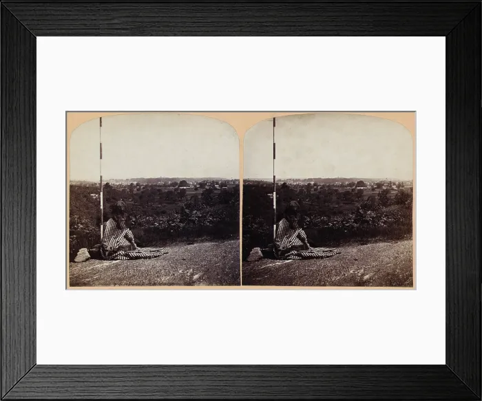 Framed Print : New York City, Manhattanville from Mt. St. Vincent at the north end of Central Park, stereo photograph by Frederick Ferris Thompson, September, 1862