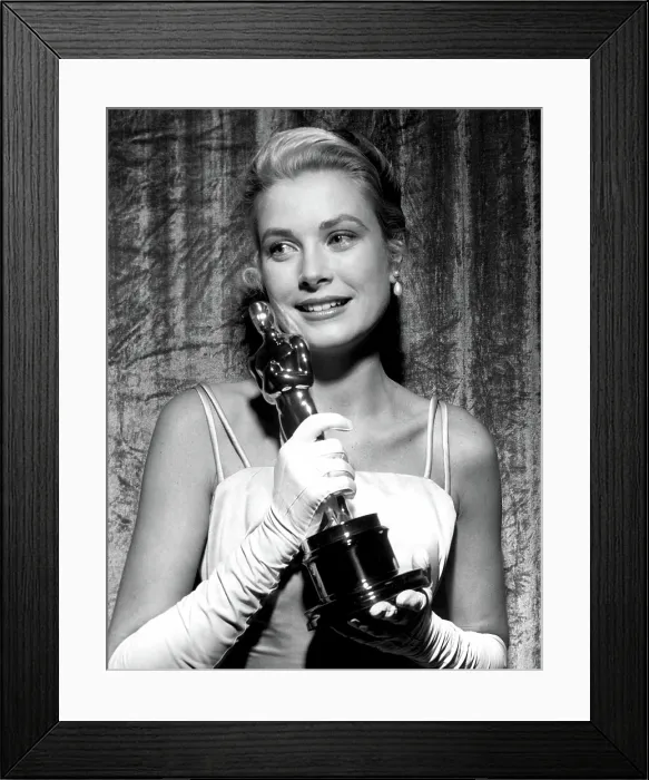 Framed Print : Grace Kelly with her Academy Award for COUNTRY GIRL, 3 / 30 / 55 Framed Print : Grace Kelly with her Academy Award for COUNTRY GIRL, 3 / 30 / 55
