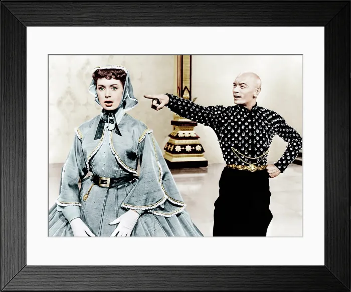 Framed Print : THE KING AND I, from left: Deborah Kerr, Yul Brynner, 1956. 20th Century-Fox Film Corporation, TM & copyright / courtesy Everett Collection Framed Print : THE KING AND I, from left: Deborah Kerr, Yul Brynner, 1956. 20th Century-Fox Film Corporation, TM & copyright / courtesy Everett Collection